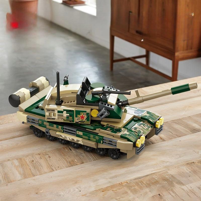 316 stk 8 i 1 Militærserie Type 99 Hovedstridsvogn Samling Byggeklosser Leker for barn Uten eske
