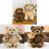 Teddy Bear Plush With Rose Decor Handmade Gift For Valentines And Friends