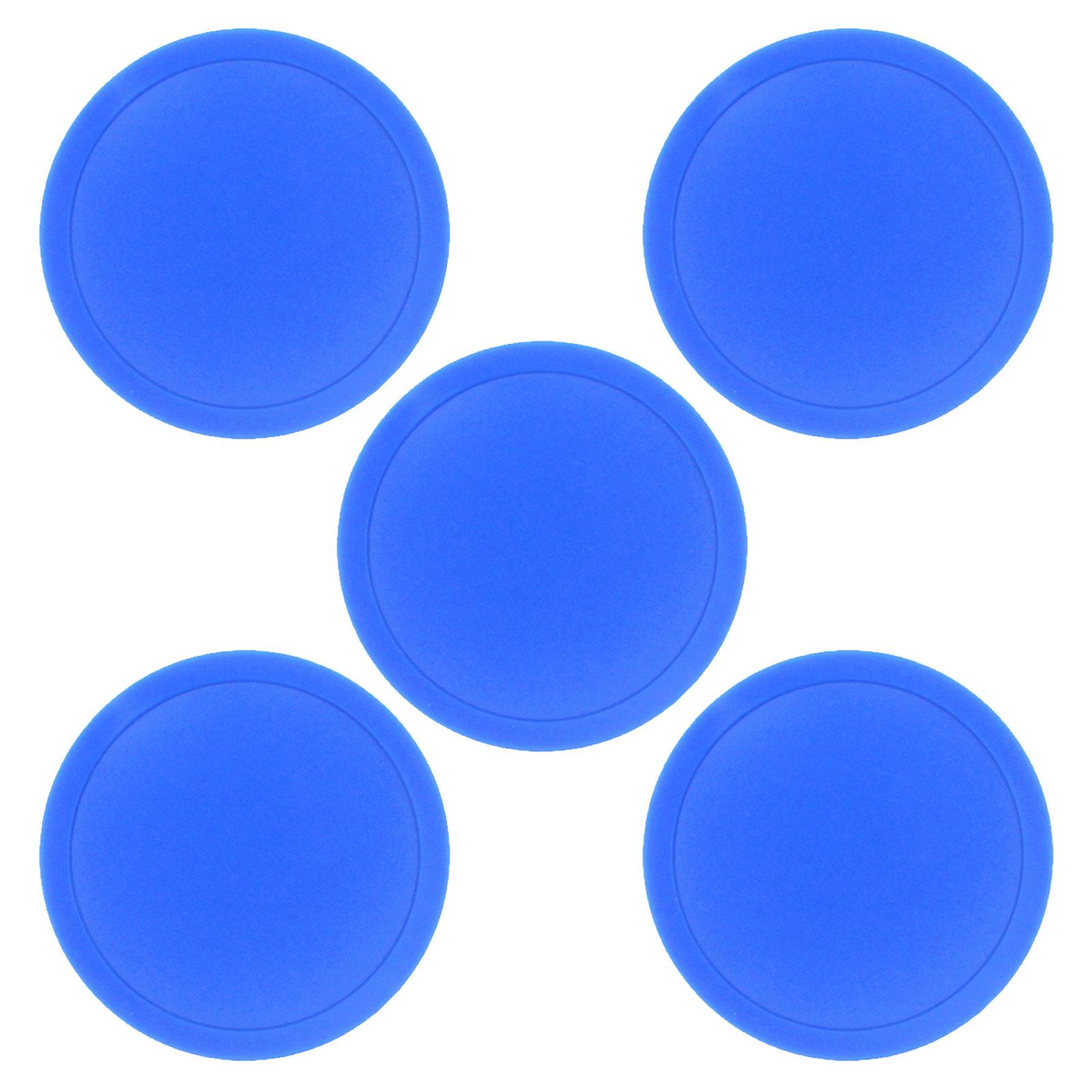

5Pcs Home Air Hockey Pucks 3inch Heavy Replacement Pucks Plastic Round Hockey Pucks for Game Room Gaming Tabletop синий