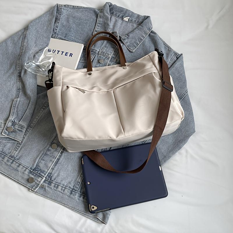 Spacious Nylon Tote Bag for Women Stylish Shoulder Crossbody Bag  Perfect for Casual Outings  Travel  Business  Fitness Shopping