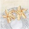 New Vintage Metal Golden Color Flower Big Earrings For Women Fashion Floral Statement Earrings Jewelry Gift