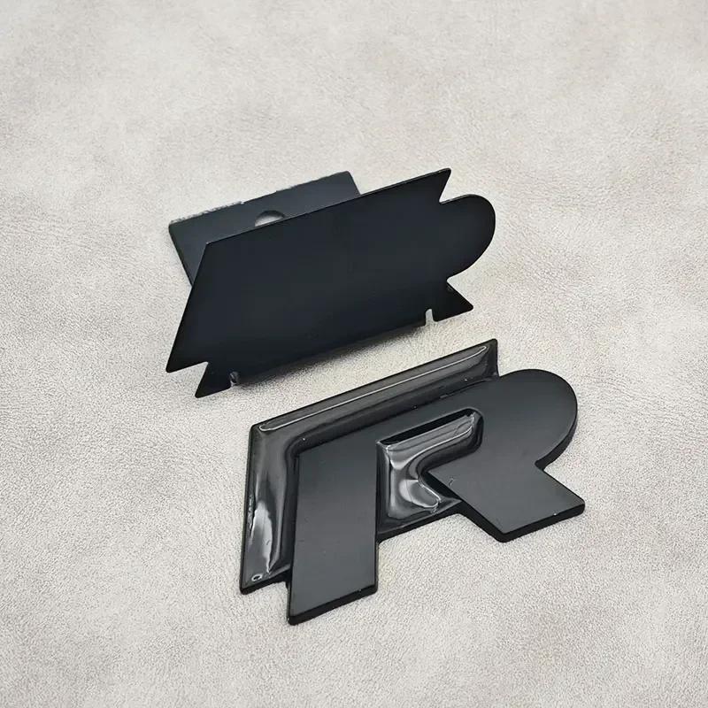 BSL1 Emblems 3D Metal R Line R Logo Front Grill Emblem Car Rear Trunk Sticker For Volkswagen VW R Line Golf 4 5 6 7 Touran Polo Acces ld2
