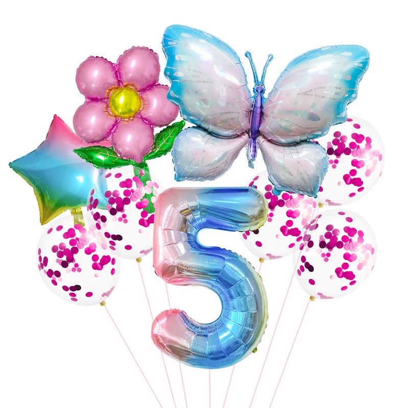 Butterfly Digital Balloon Set - Birthday Party Foil Decorations