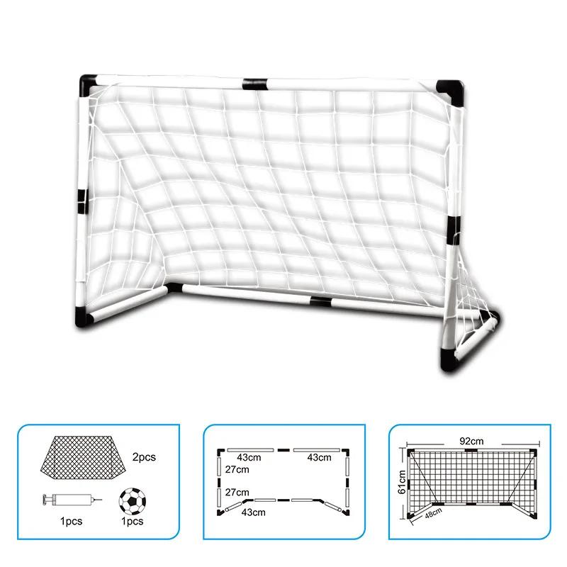 Mini Folding Kids Indoor/Outdoor Durable Football Training Sport Play Games Kit Portable Soccer Ball Net Goal Set Children Gift