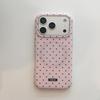 iPhone 17 ProMax Polka Dot Matte Magnetic Case, Fits iPhone 15/14/16P, Solid Color, Full Screen, Female Design