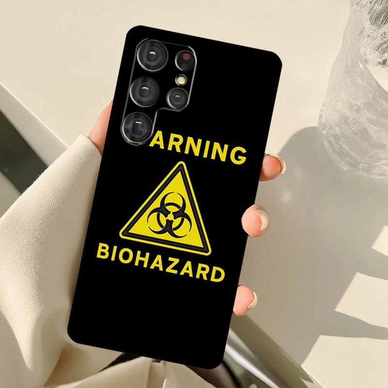Biohazard Symbol For Samsung Galaxy S23 S22 Ultra S21 S20 FE S8 S9 S10 Note 10 Plus Note 20 Ultra Phone Case