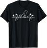 Line Art Veterinary Apparel Heartbeat Cat and Dog Vet Tech a T-Shirt