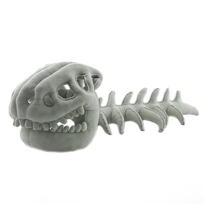 

New Dinosaur Bone Head Hat Dazzling Dinosaur Skeleton Plush Doll Toys Game Photo Props Party Cosplay Spooky Quirky Fun Head Doll 80CM