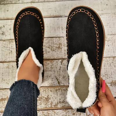 Women's Boots Keep Warm Ankle Boots with Fur Winter Shoes Women Snow Botas New Winter Boots Slip On Winter Footwear Female