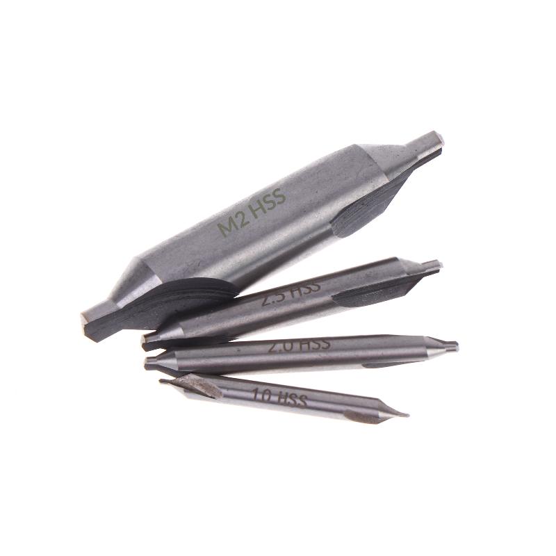1 Set 1/1.5/2/2.5/3/4/5 Center Drill Bits Set,60-Degree Angle Center Drill Bits Kit Countersink Tools For Lathe Metalworking