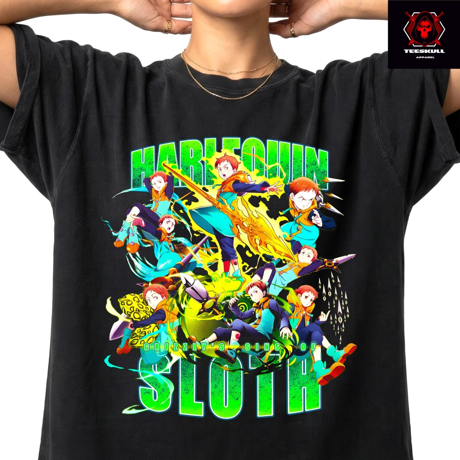 The Seven Deadly Sins Harlequin Sloth Character Unisex Premium T-Shirt L