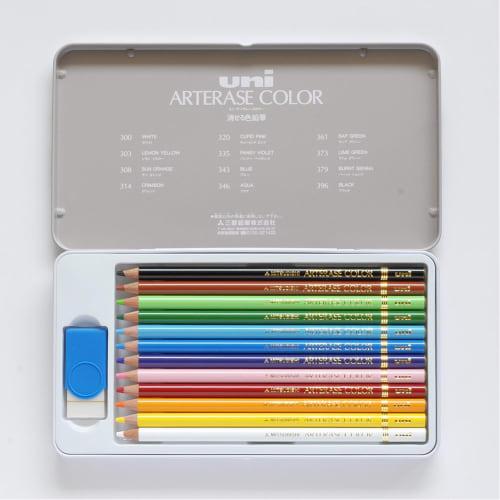 Mitsubishi Pencil Erasable Colored Pencil Uniarterase Color 12 Colors UAC12C