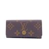 M69517 Monogram Leather Multicles4 Key Holder Brown Leather Used
