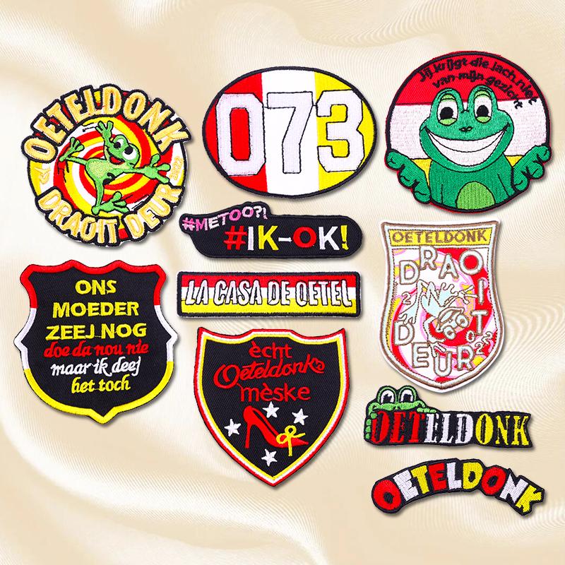 10pcs Set Patch Netherland Oeteldonk Emblem Embroidery Patches For Clothes Iron On Patches For Clothing Uniform Embroidered Diy 