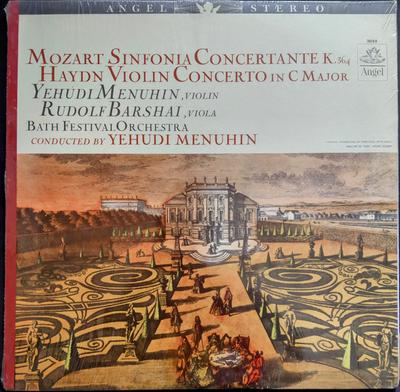 LP Record YEHUDI MENUHIN RUDOLF BARSHAI BAT  Mozart Sinfonia Concertante K. 364 36190 ANGEL 1963 US Classical Used