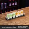 Glass Shot Cups Set with Stand Whiskey Cocktail Bomber Shot Glasses for Party Bar