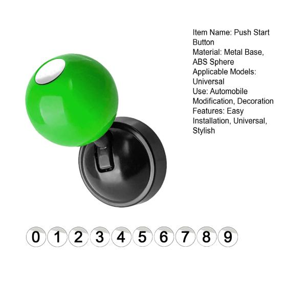 Push Start Button One-Button Start Shift Knob for Cars Universal Metal Engine Button Cover for Most Vehicles Cars Interior Decoration