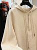 Women's Plus Size Hooded Half-Zip Long-Sleeve T-Shirt for Autumn/Winter - Loose, Slimming, Comfortable, and Versatile.