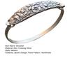 Handmade Sterling Spoon Bangle Floral Pattern Opening Bangle Boho Style Handle Cuff Jewelry Accessories