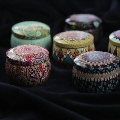Lovely Mini Tin Box Gift Jewelry Tin Box Cookie Candy Tea Storage Round Drum Tinplate Box Drawer Organizer
