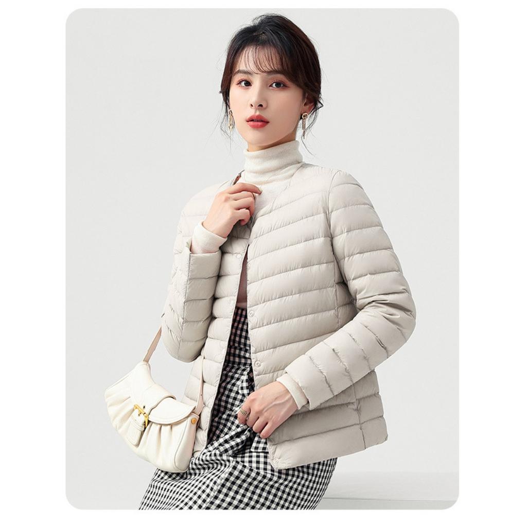 Lightweight Down Cotton Jacket, Women's Autumn and Winter Down Jacket, Lightweight and Thin Inner Lining, Fashionable and Warm