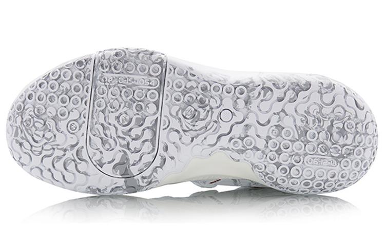 Li Ning Wade Fission 6 Slip Resistant And Abrasion Resistant Coverage Mid Top Basketball Shoes Men's White ABAQ031-2