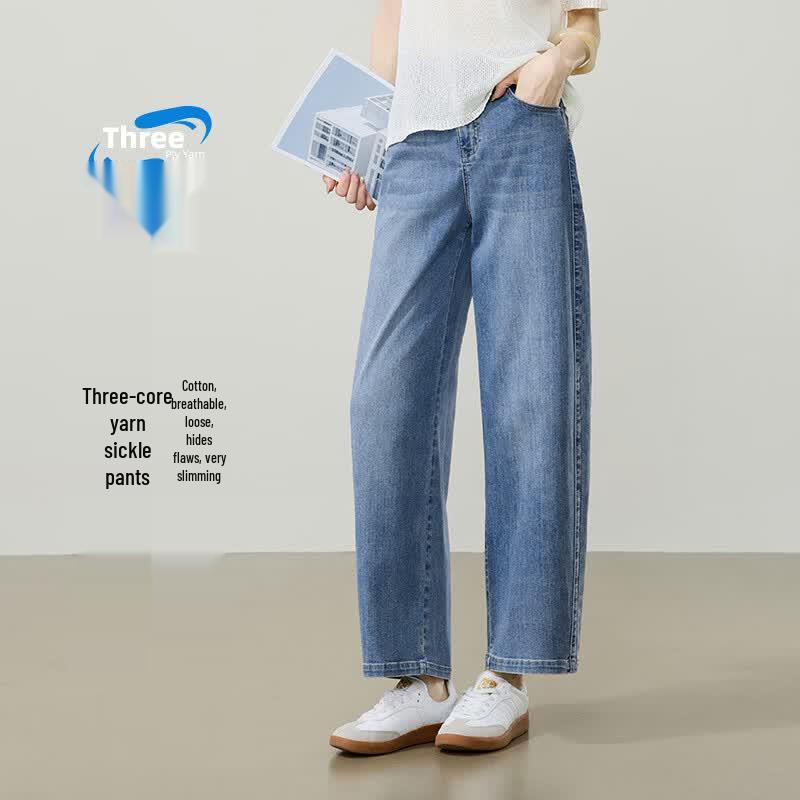 ESE-Y Women s High-Waisted Scythe Cropped Denim Jeans 26