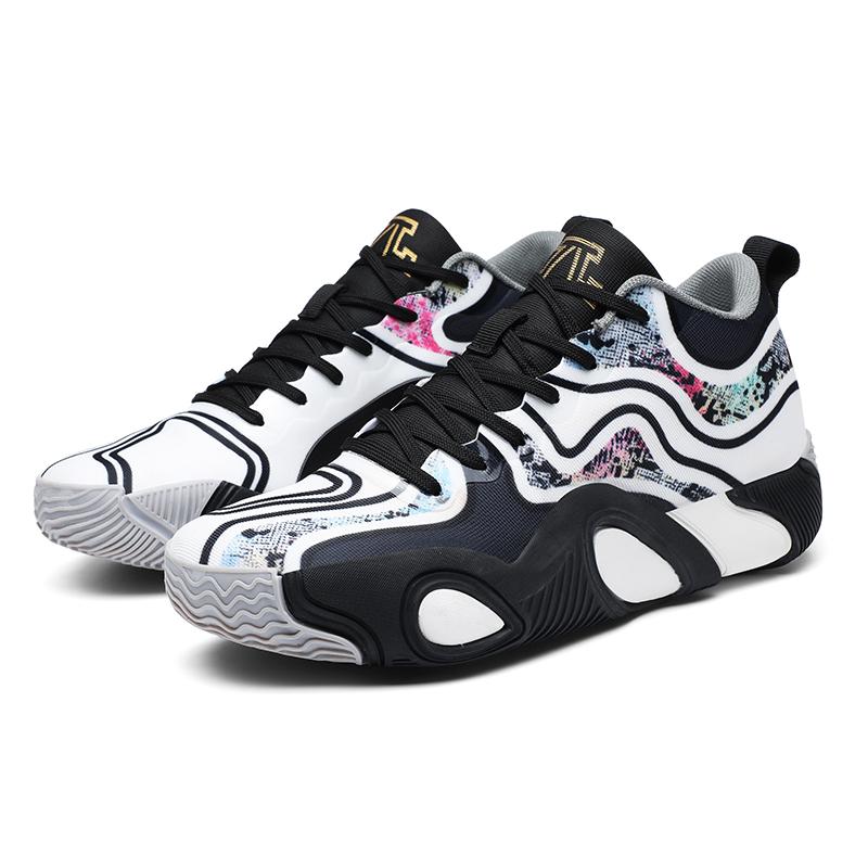 

Мужская баскетбольная обувь унисекс, дышащая, для бега на открытом воздухе, спортивная обувь, кроссовки для тренировок в спортзале, мужская дизайнерская обувь, повседневная обувь 36 черный белый