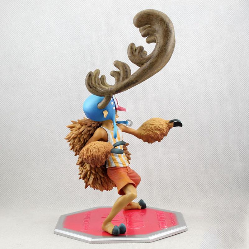23cm One Piece Anime Figure Strengthen Chopper GK Model Battle Scene Toys Ornament Kids Birthday Gift