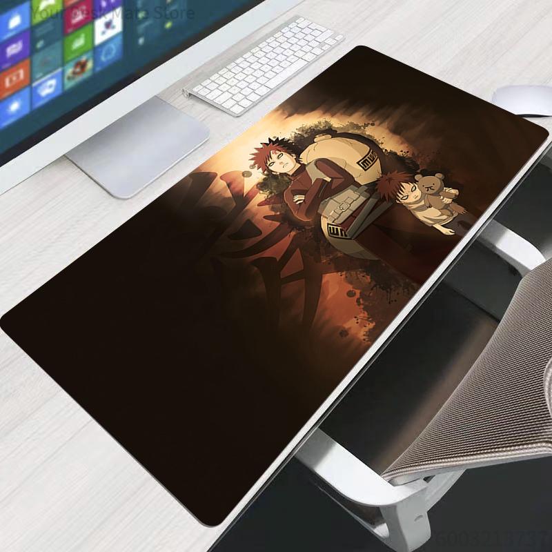 Anime Computer Mouse Pad Naruto Gaara Gamer MousePads Gaming Lock Edge Mousepad Soft Desk MausePad Keyboard Mouse Carpet
