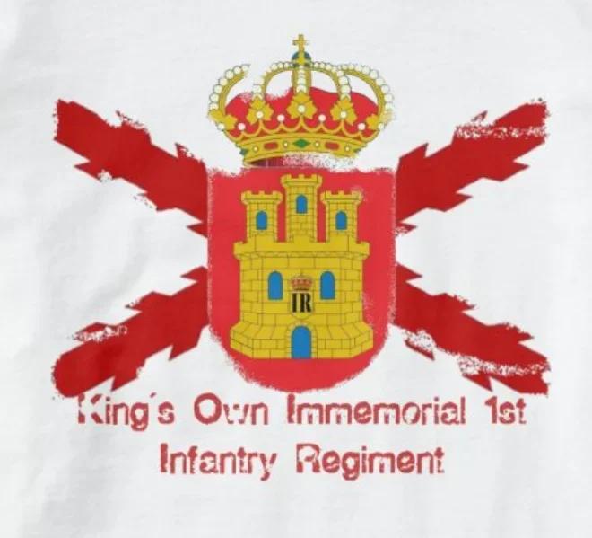 Spanish Royal Household Troops King´s Own Immemorial 1st Infantry Regiment TShirt 100 Cotton Short Sleeve ONeck Mens T Shirt S