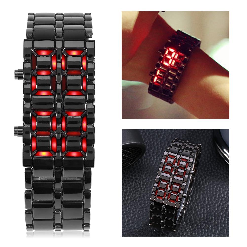 Fashionable Steel Band Couple Bracelet Watch LED Lighting Electronic Wristwatch (#2)