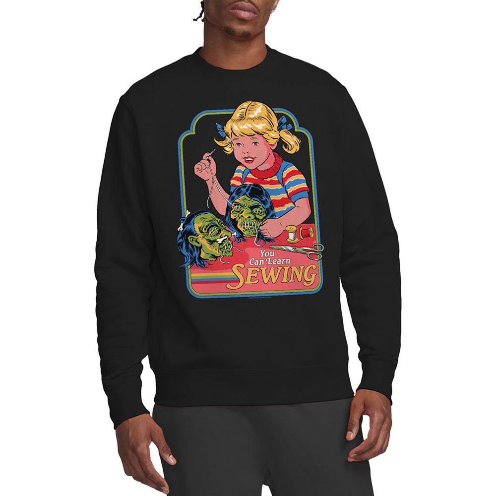 Steven Rhodes Unisex Adult You Can Learn Sewing Sweatshirt