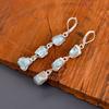 Larimar Stone Silver Plated Anniversary Electroformed Dangle Wife Gift Earrings V-101