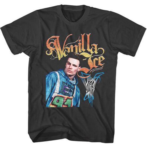 Vanilla Ice With 2 Logos Smoke Adult Unisex T-Shirt XL