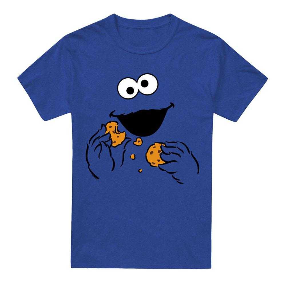 Sesame Street Camiseta Unisex Adulto Om Nom Cara Monstruo de las Galletas
