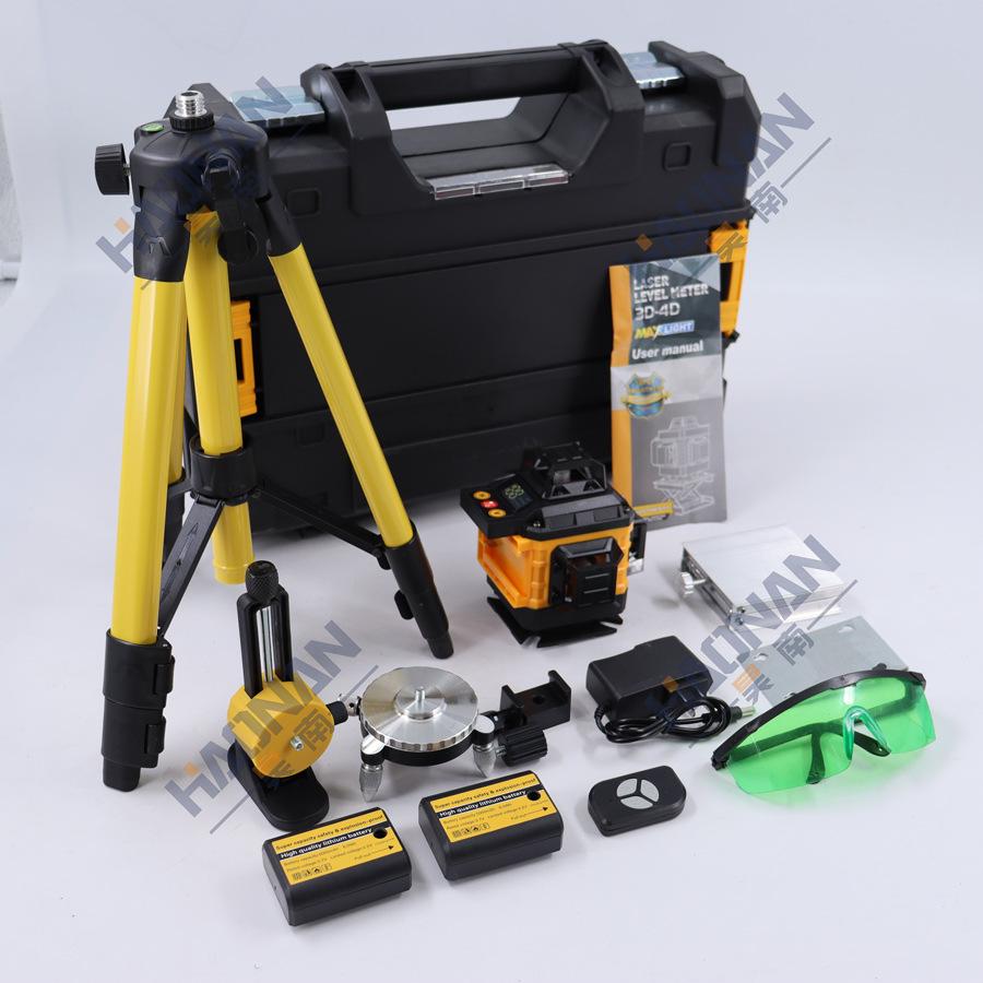 4D Green Laser Level: High-Precision, Multi-Functional, 16-Line Automatic Leveling for Outdoor Use