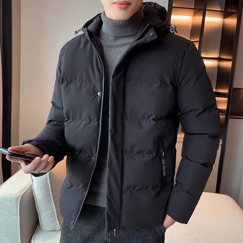 Men's Cotton-padded Jacket Short Winter Cotton-padded Jacket Casual Thin Hooded Thick Down Jacket