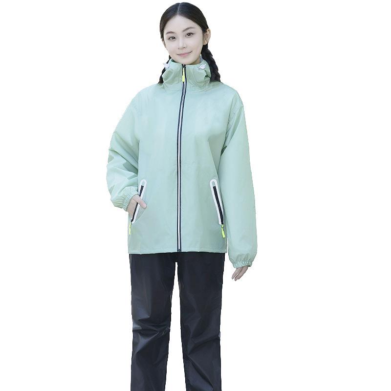 Men's Ultra-thin Raincoat and Pants Set: Anti-heavy Rain, Lightweight, Portable, Breathable for Outdoor Riders