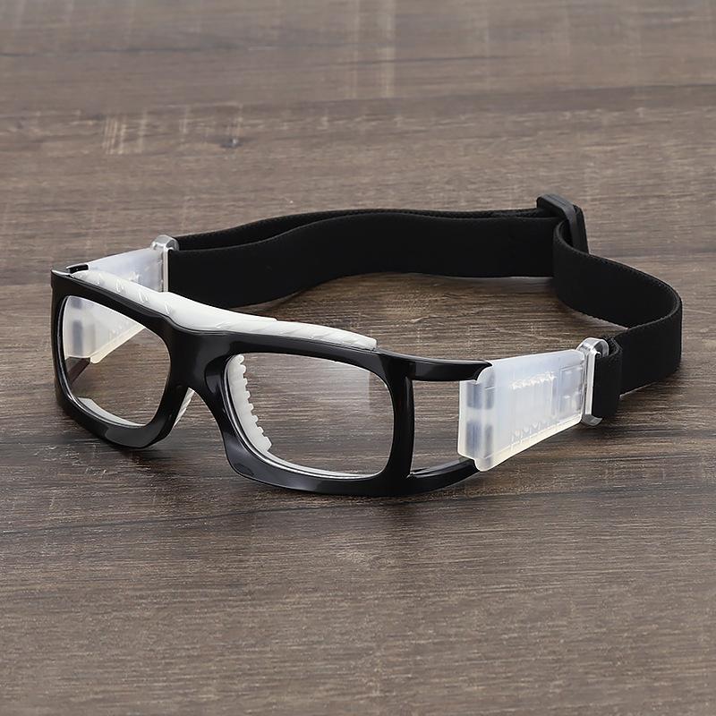 

Basketball glasses for outdoor basketball sports, impact-resistant and anti-fall goggles with prescription lens frame Glossy black frame