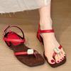 Fashion Women's Summer Crystal Clip Toe Flat Sandals Fashionable Gladiator Outdoor Footwear Ladies Comfortable Sandalias