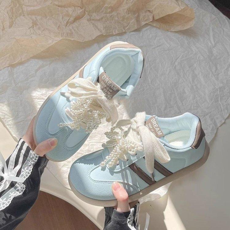 Spring and summer flat thick-soled spring and summer popular leisure sports board shoes size 35
