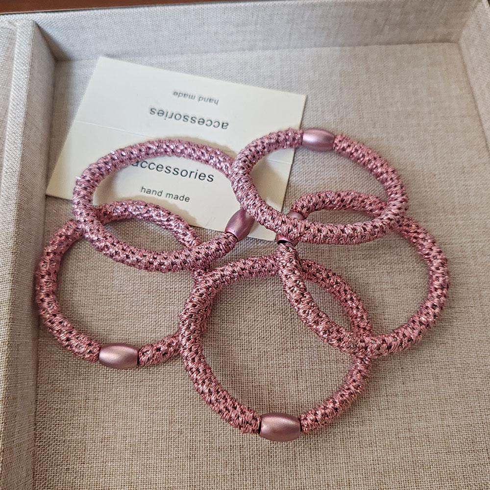 5PC Good High Elasticity Four Season Universal Hair Ties for Women Girls Ladies Ponytail Holder Hair Rings Rope Accessories