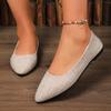 Large size autumn new pointed head shallow mouth comfortable low heel women's fashion casual shoes