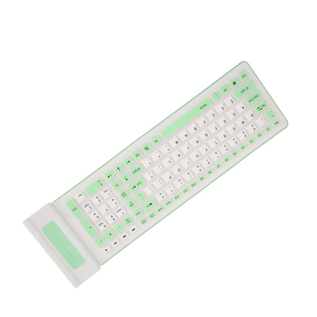 Silicone Keyboard 107 Keys 2.4G Wireless USB Foldable Waterproof Dustproof Two Colors Silent Keyboard for PC Laptop