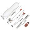 New Portable Cute Dinnerware Sets 316 Stainless Steel Fork Spoon Chopstick Set With Cutlery Box Reusable Tableware Set