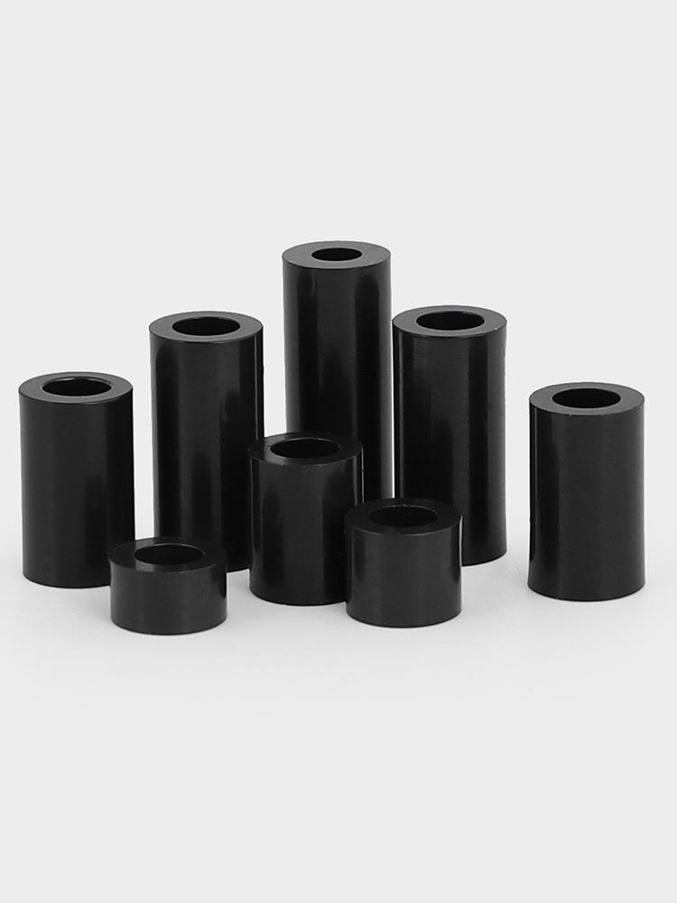 Schwarze Nylon-ABS-Gerade-Abstandshülse (M2 bis M12)
