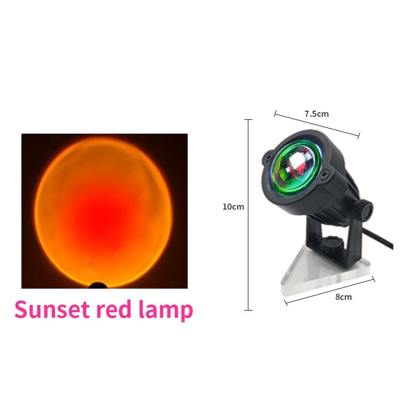 Sunset Projector Atmosphere Led Night Lights Bedroom Coffee Shop Bar Decor Light Kids Bedroom Cute Night Sunset Projection Lamp