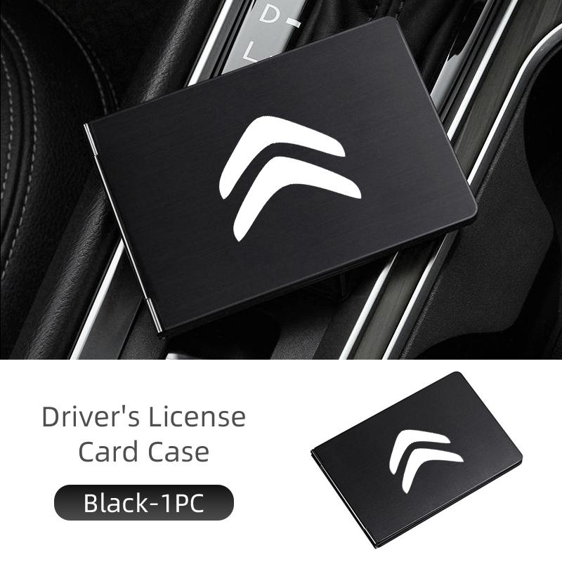 

Car ID Card Case Metal Key Card Holder Bank Credit Card Case For Citroen C4 C3 C5 C1 C2 C6 VTS C4L DS3 DS4 DS5 Grand Berlingo