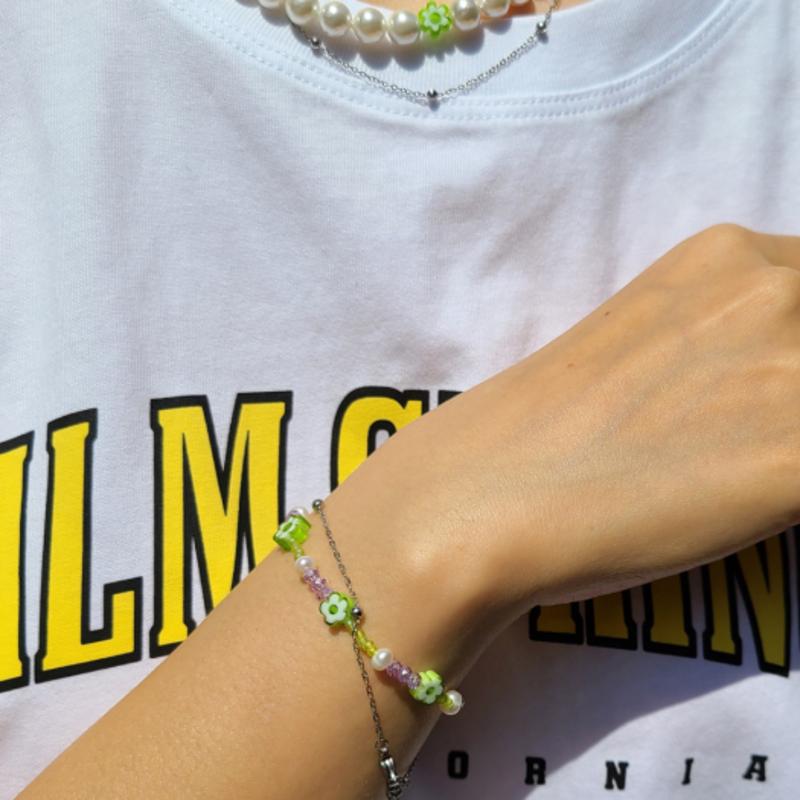 L’OMBRILLANT La Vie En Rose Bracelet Set (GREEN)